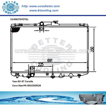 Radiador de automóvil para Toyota Corolla 93-97 ¡Radiador de gran oferta!